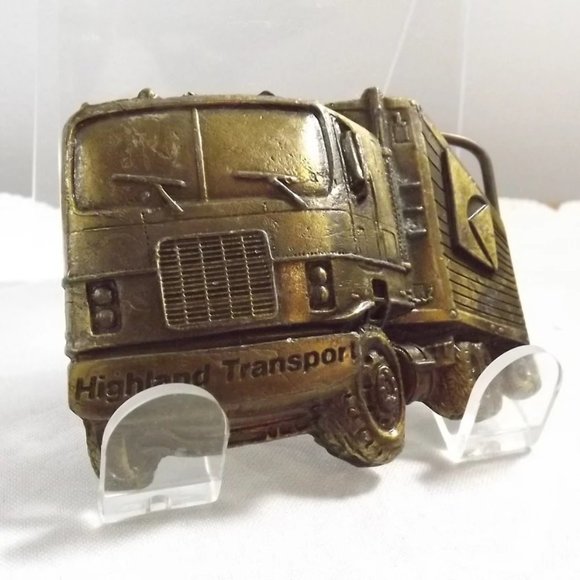 Vintage Distressed Highland Transport Semi Truck Belt Buckle - Picture 3 of 9